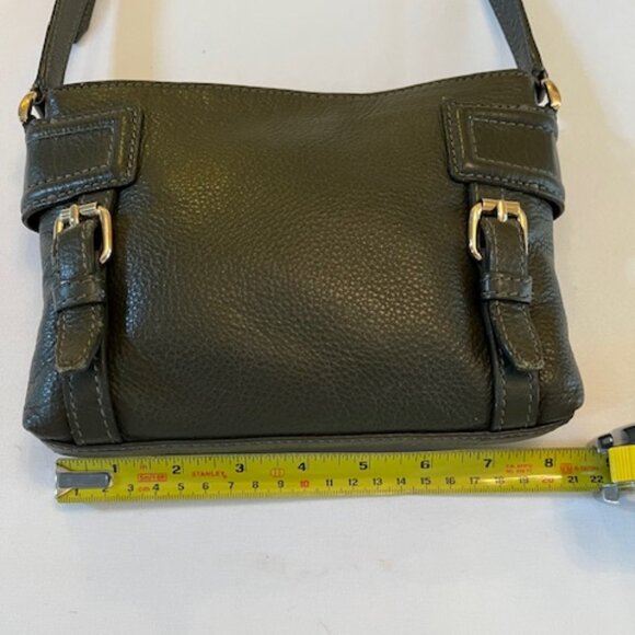 COLE HAAN | Zooey Crossbody Bag Dark Green Pebbled Leather-EUC - Picture 9 of 12